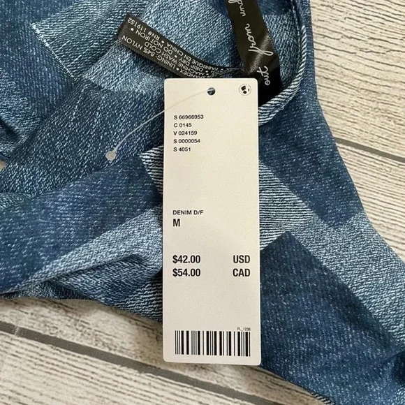 Urban Outfitters NWT Out From Under Denim Print Bikini - Picture 4 of 7